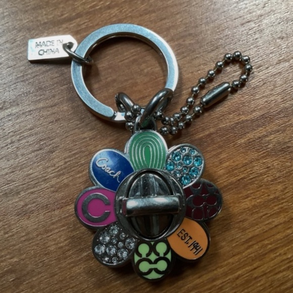 Coach Silver-tone Rare Find/Collectible Keychain/Bag Charm/Bag Tag/Hang Tag - Picture 1 of 15